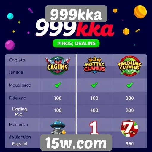 Comparativo entre 999kka e outras plataformas de jogos online